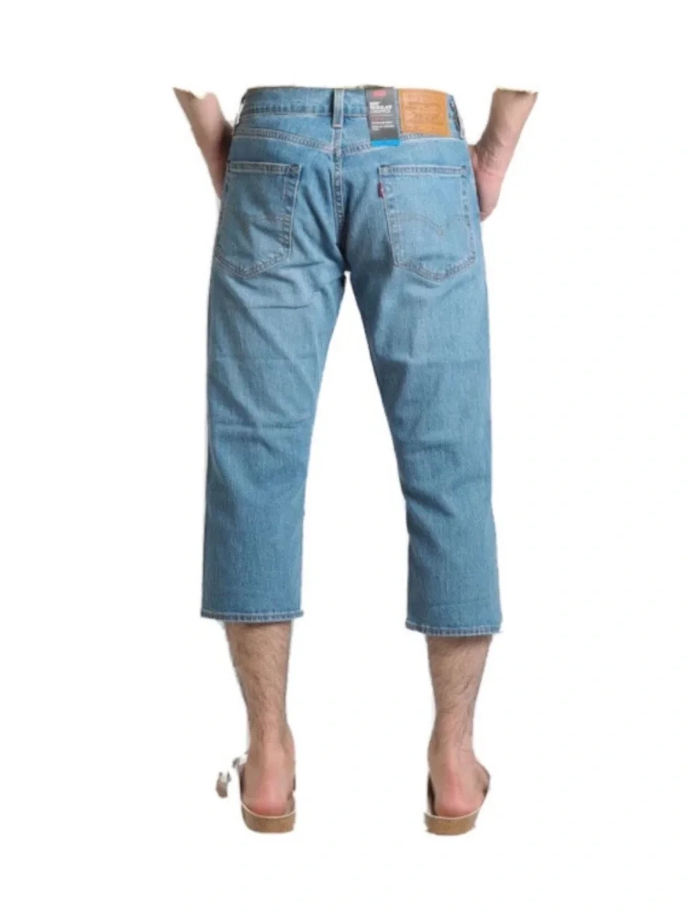 Levi’s premium 505 big E  Light Blue Cropped Denim Jeans -m